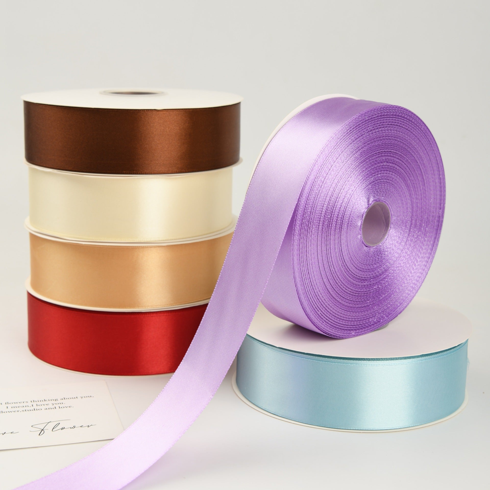 Single Face Decorative Satin Ribbon 50 Yards 1.5" Black