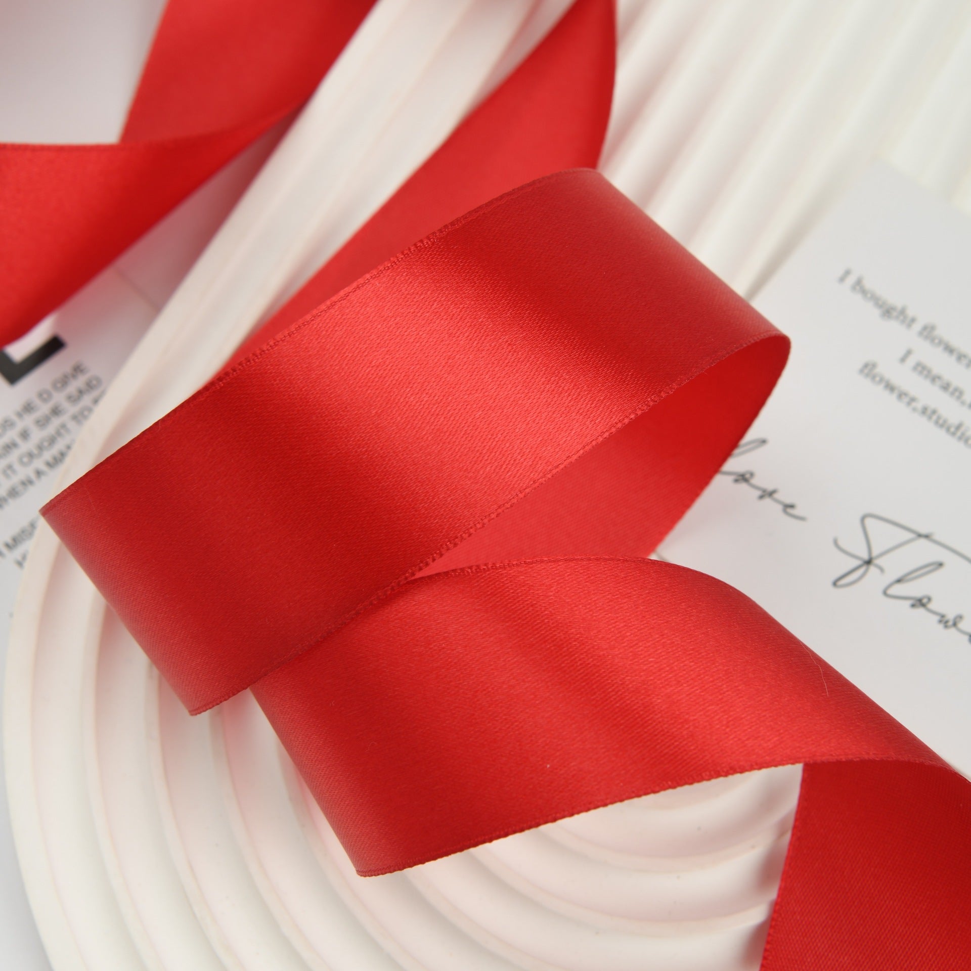 Single Face Decorative Satin Ribbon 50 Yards 1.5" Black