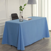 Economy Polyester Tablecloth 90"x156" Oblong Rectangular Sky Blue