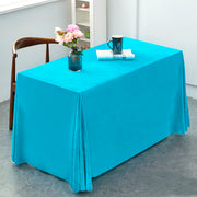 Velvet 50"x120" Rectangular Tablecloth Sky Blue