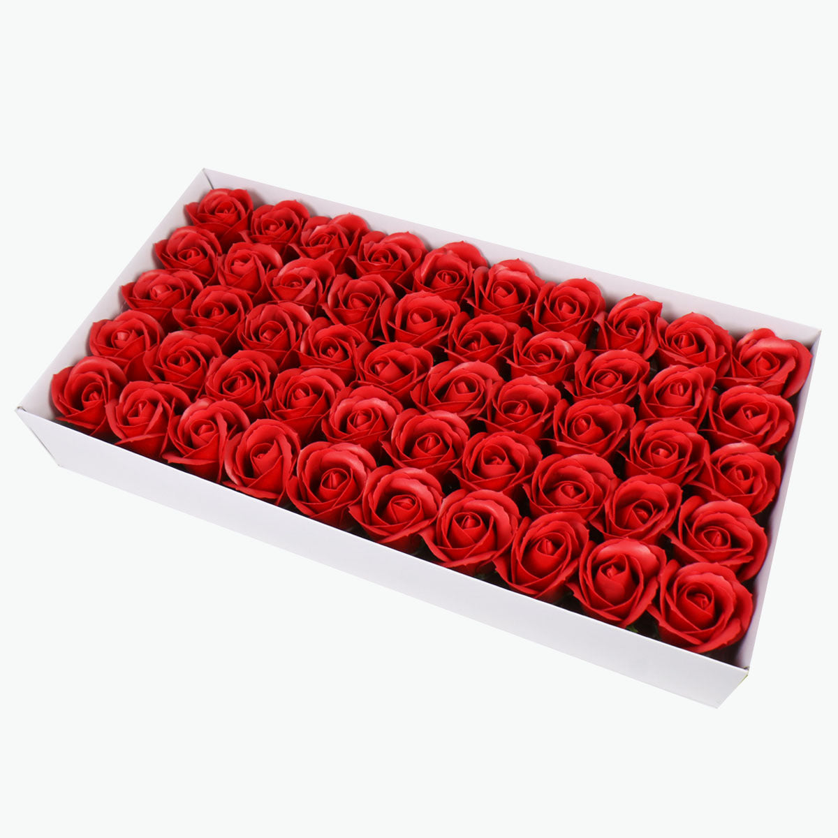 50PCS Soap Flower Roses Rosas Floral Shaped Scented Bath Body Shower Red