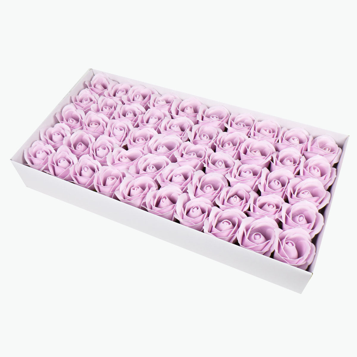 50PCS Soap Flower Roses Rosas Floral Shaped Scented Bath Body Shower Light Purple