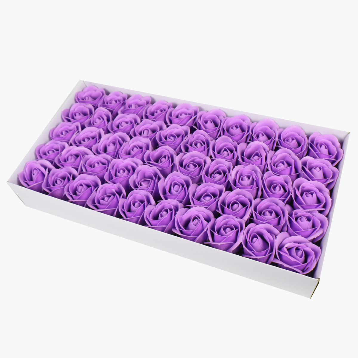 50PCS Soap Flower Roses Rosas Floral Shaped Scented Bath Body Shower Purple