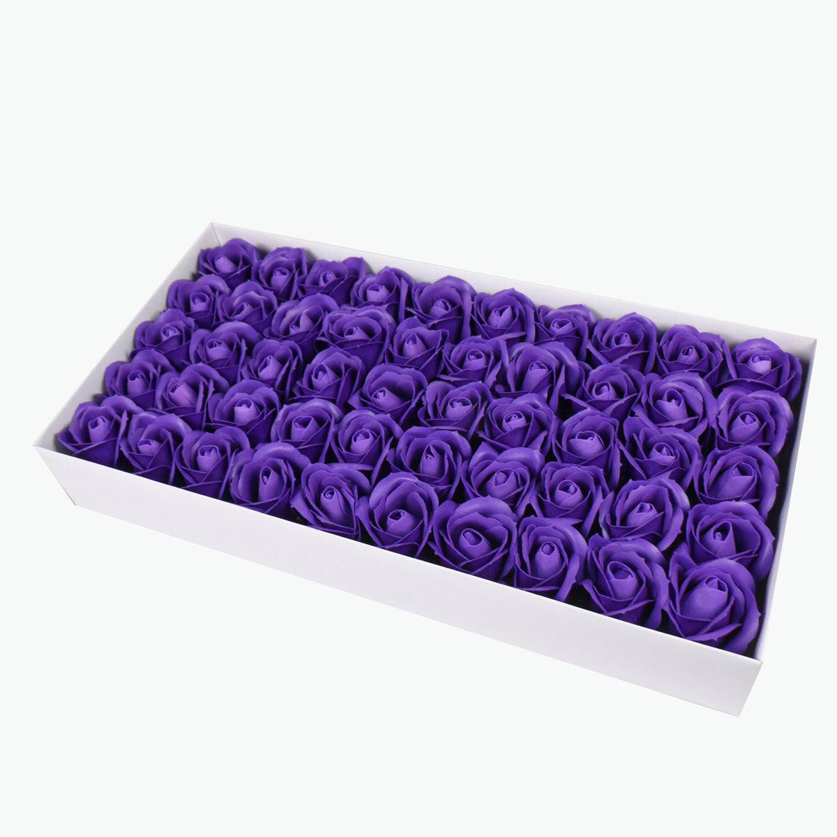 50PCS Soap Flower Roses Rosas Floral Shaped Scented Bath Body Shower Deep Purple