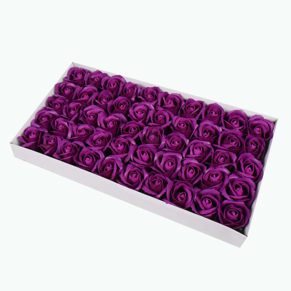 50PCS Soap Flower Roses Rosas Floral Shaped Scented Bath Body Shower Violet