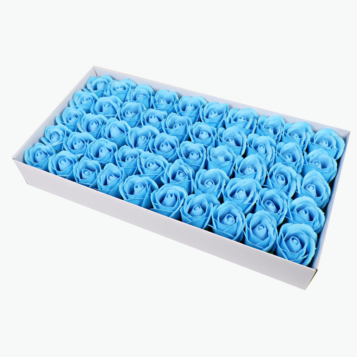 50PCS Soap Flower Roses Rosas Floral Shaped Scented Bath Body Shower Blue