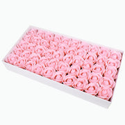 50PCS Soap Flower Roses Rosas Floral Shaped Scented Bath Body Shower Light Pink