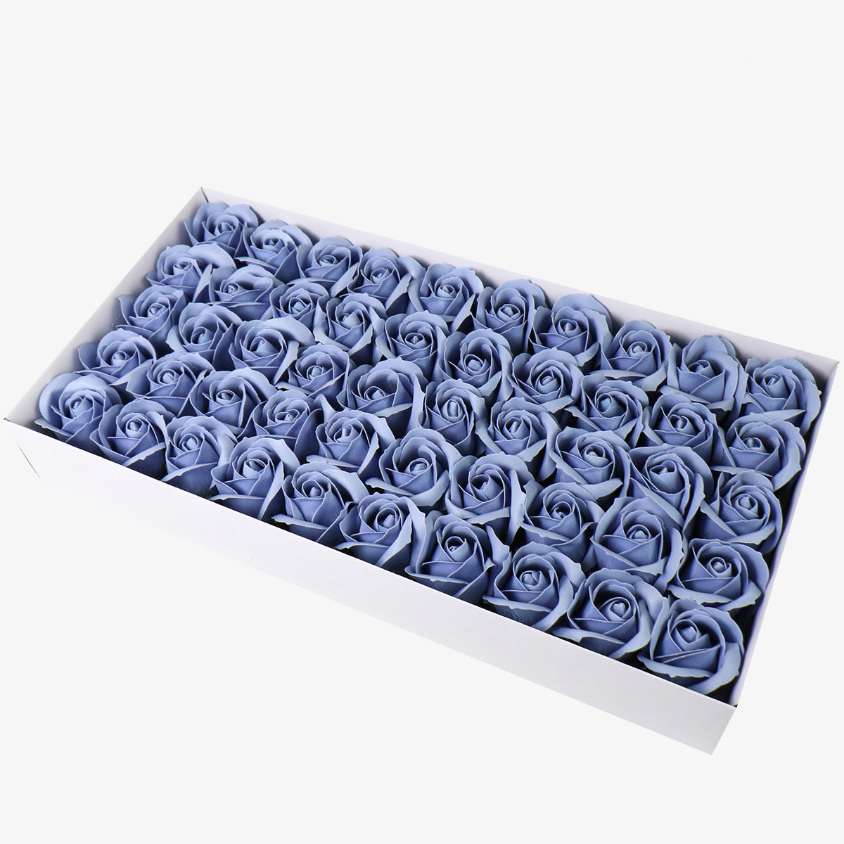 50PCS Soap Flower Roses Rosas Floral Shaped Scented Bath Body Shower Ice Blue