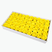 50PCS Soap Flower Roses Rosas Floral Shaped Scented Bath Body Shower Yellow