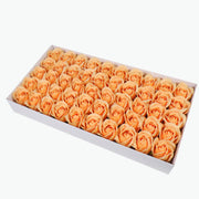 50PCS Soap Flower Roses Rosas Floral Shaped Scented Bath Body Shower Dark Yellow