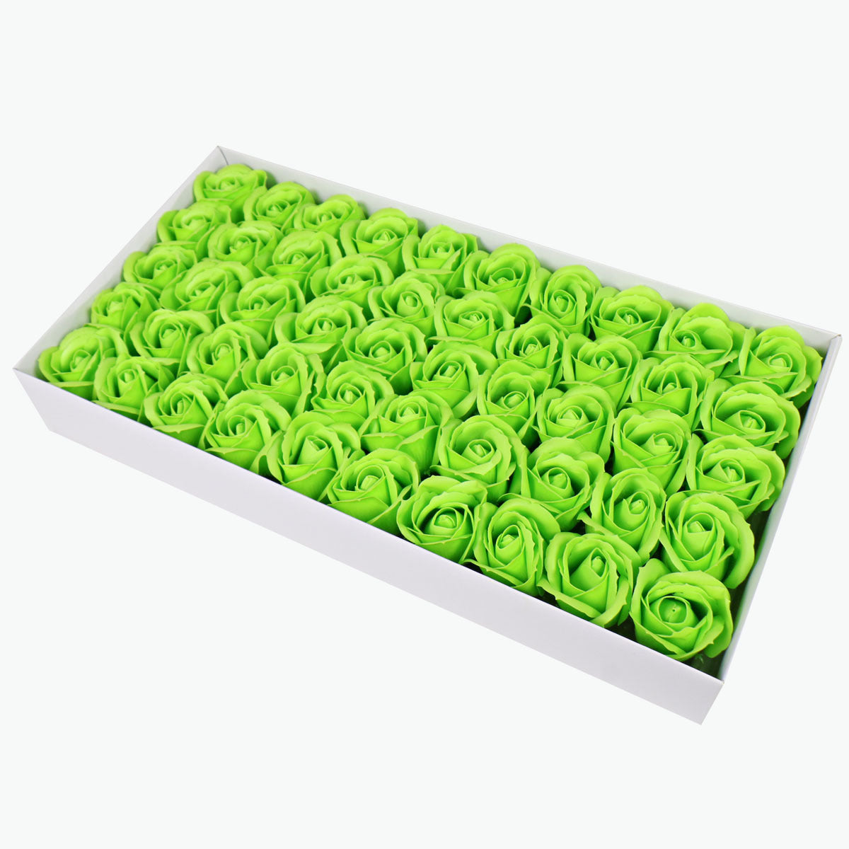 50PCS Soap Flower Roses Rosas Floral Shaped Scented Bath Body Shower Fruit Green