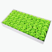 50PCS Soap Flower Roses Rosas Floral Shaped Scented Bath Body Shower Fruit Green