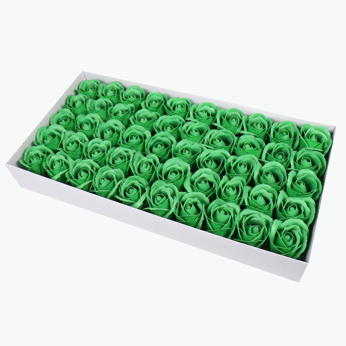 50PCS Soap Flower Roses Rosas Floral Shaped Scented Bath Body Shower Green