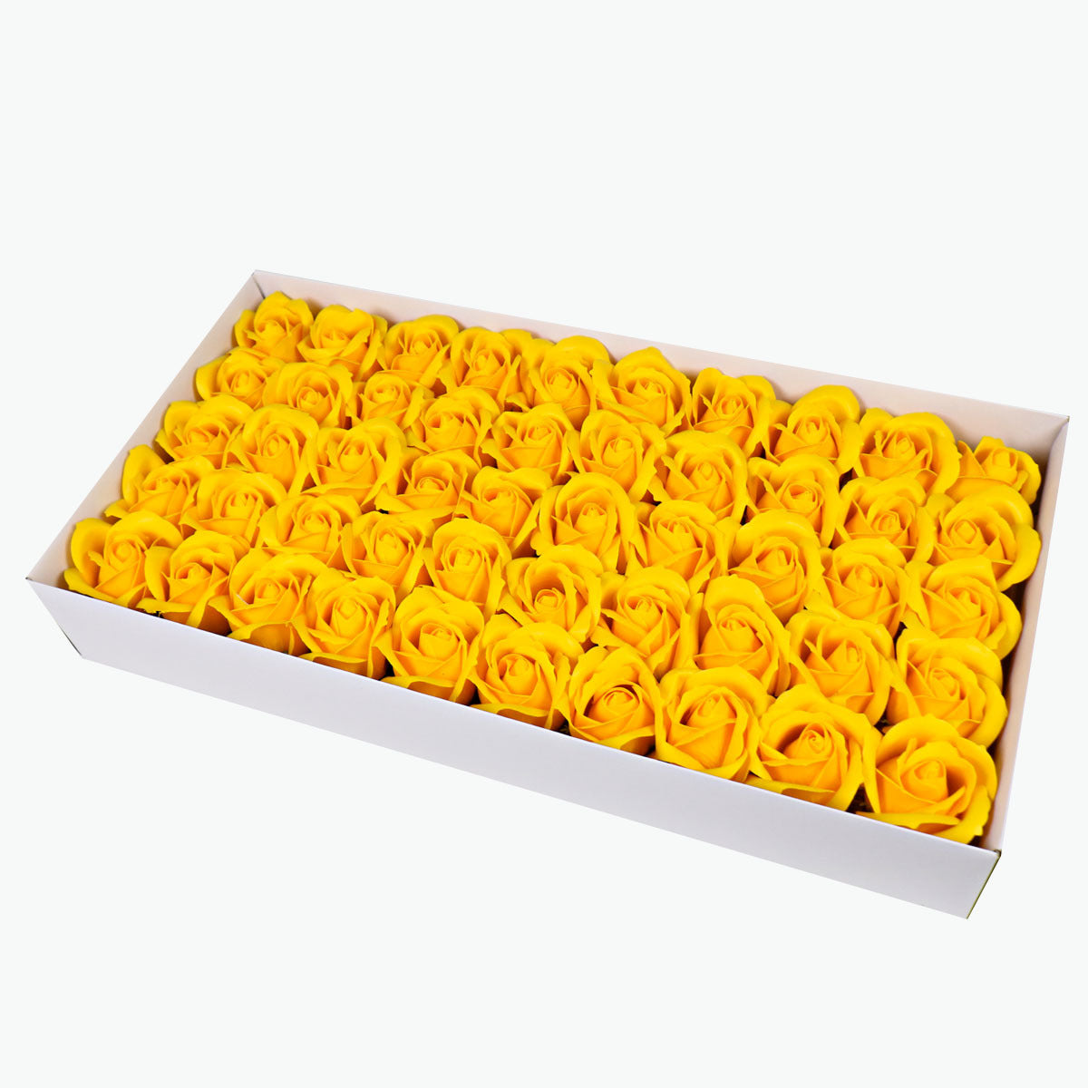 50PCS Soap Flower Roses Rosas Floral Shaped Scented Bath Body Shower Light Orange