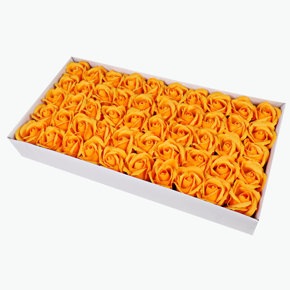 50PCS Soap Flower Roses Rosas Floral Shaped Scented Bath Body Shower Orange