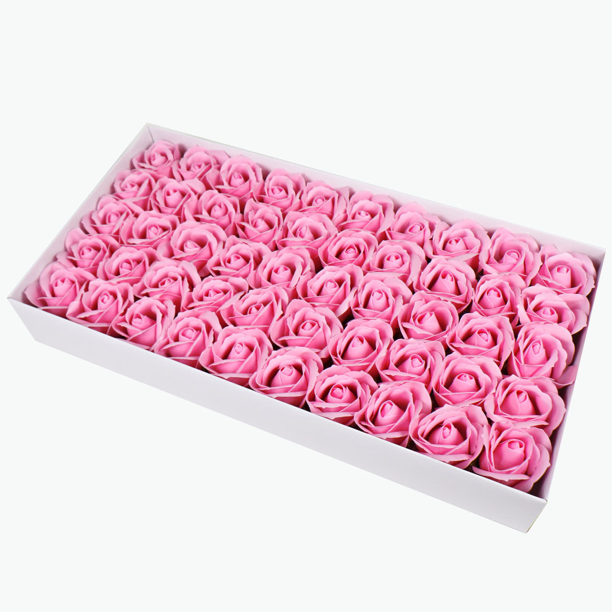 50PCS Soap Flower Roses Rosas Floral Shaped Scented Bath Body Shower Pink
