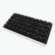 50PCS Soap Flower Roses Rosas Floral Shaped Scented Bath Body Shower Black