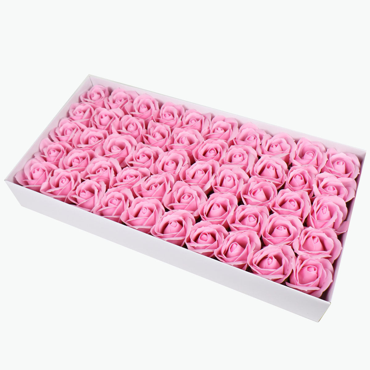 50PCS Soap Flower Roses Rosas Floral Shaped Scented Bath Body Shower Dark Pink