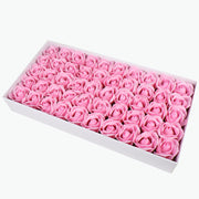 50PCS Soap Flower Roses Rosas Floral Shaped Scented Bath Body Shower Dark Pink