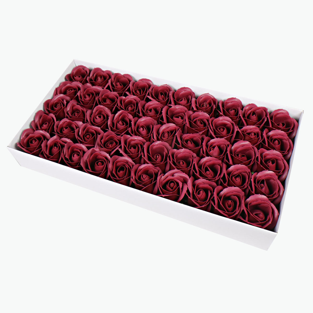 50PCS Soap Flower Roses Rosas Floral Shaped Scented Bath Body Shower Burgundy