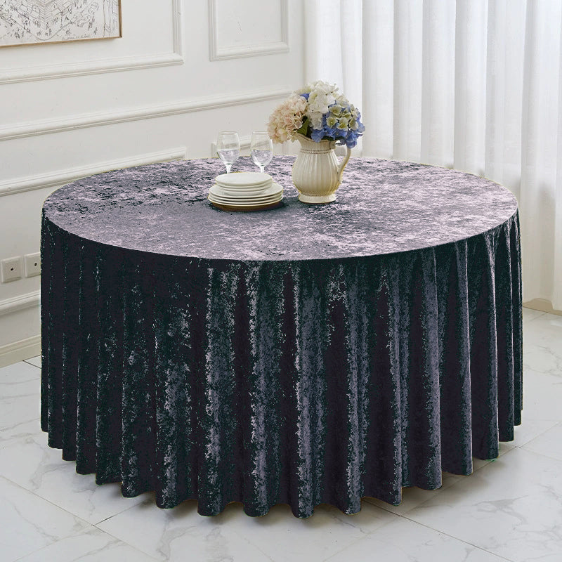 Round Tablecloth Premium Velvet Table Cloth for Wedding, Party, Banquet, and Events