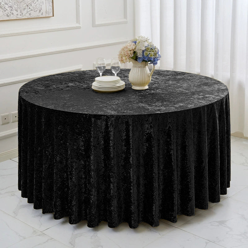 Round Tablecloth Premium Velvet Table Cloth for Wedding, Party, Banquet, and Events
