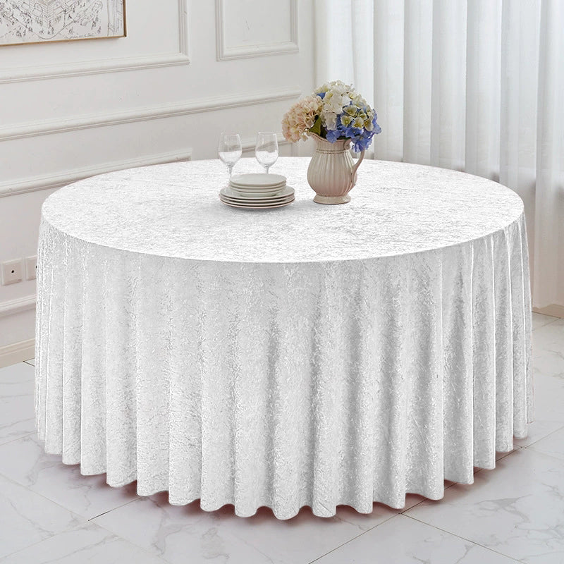 Round Tablecloth Premium Velvet Table Cloth for Wedding, Party, Banquet, and Events