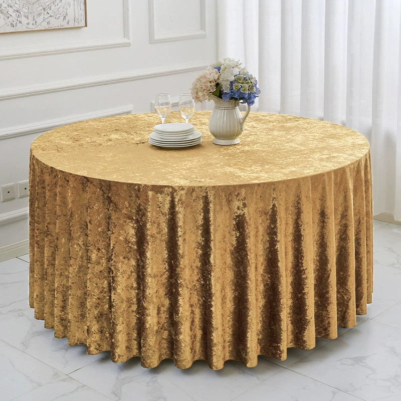 Round Tablecloth Premium Velvet Table Cloth for Wedding, Party, Banquet, and Events