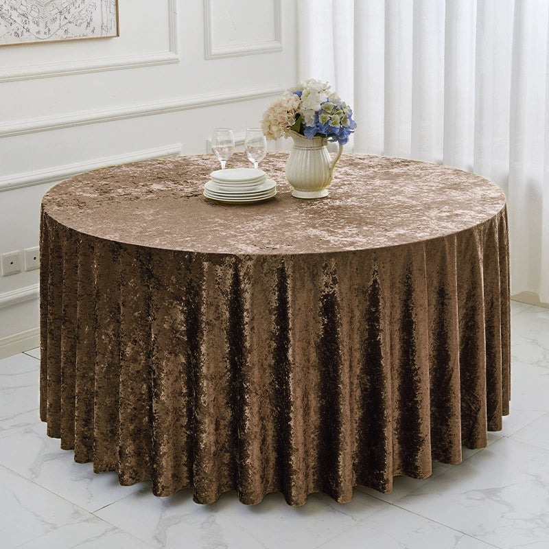 Round Tablecloth Premium Velvet Table Cloth for Wedding, Party, Banquet, and Events