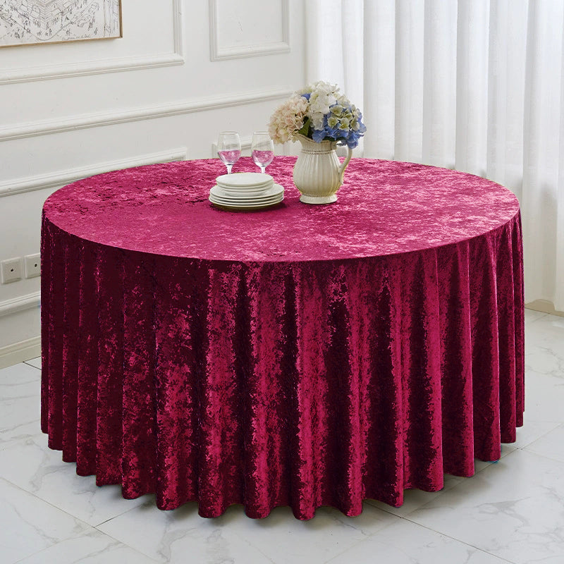 Round Tablecloth Premium Velvet Table Cloth for Wedding, Party, Banquet, and Events