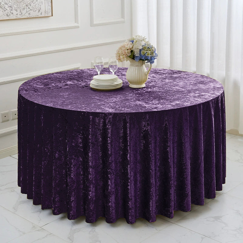 Round Tablecloth Premium Velvet Table Cloth for Wedding, Party, Banquet, and Events
