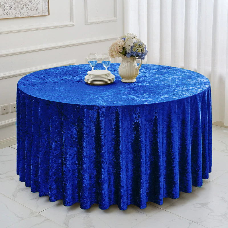 Round Tablecloth Premium Velvet Table Cloth for Wedding, Party, Banquet, and Events