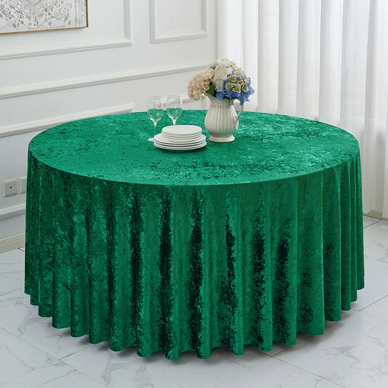 Round Tablecloth Premium Velvet Table Cloth for Wedding, Party, Banquet, and Events