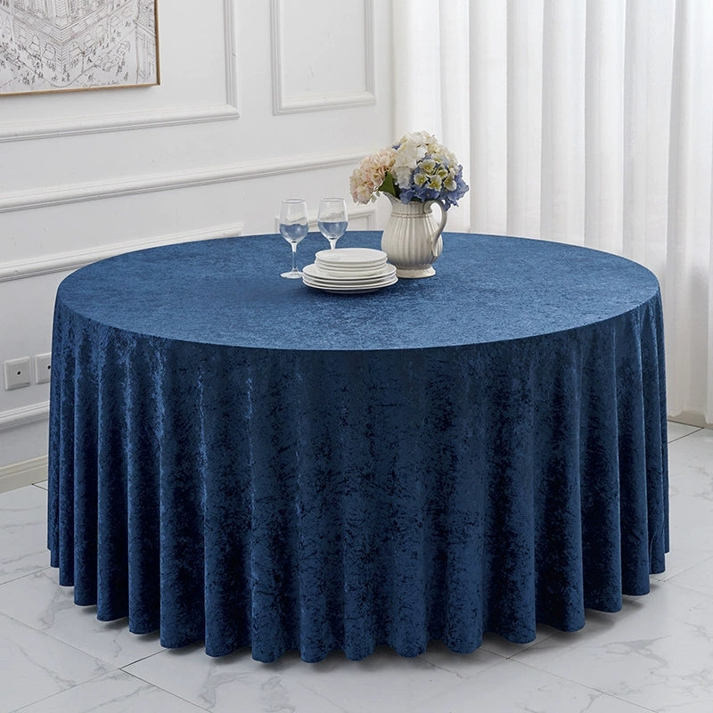 Round Tablecloth Premium Velvet Table Cloth for Wedding, Party, Banquet, and Events