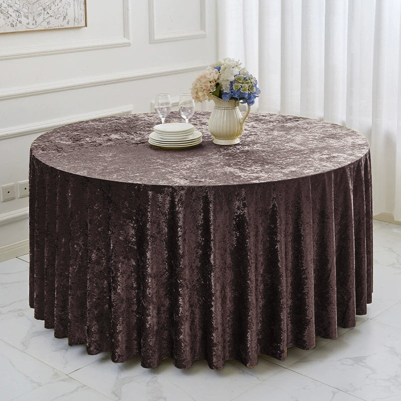 Round Tablecloth Premium Velvet Table Cloth for Wedding, Party, Banquet, and Events