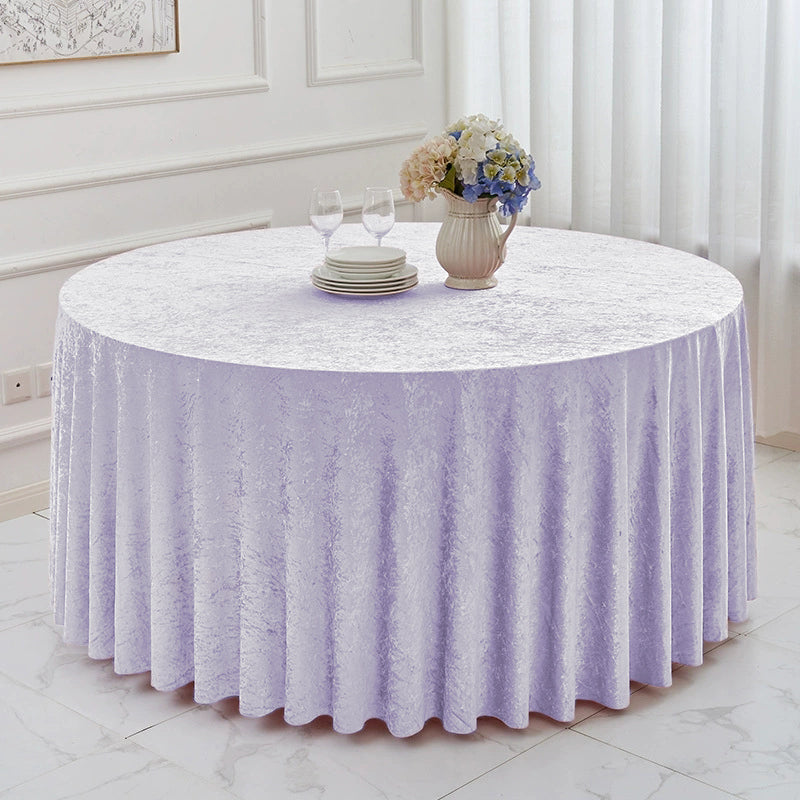Round Tablecloth Premium Velvet Table Cloth for Wedding, Party, Banquet, and Events