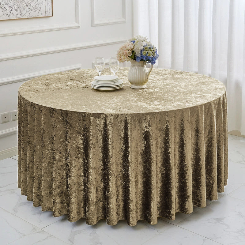 Round Tablecloth Premium Velvet Table Cloth for Wedding, Party, Banquet, and Events