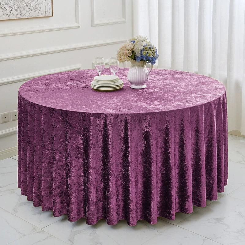 Round Tablecloth Premium Velvet Table Cloth for Wedding, Party, Banquet, and Events
