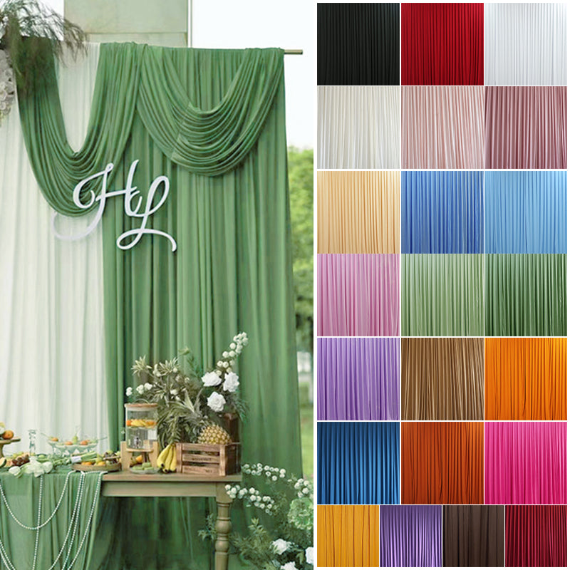 Spandex 4-Way Stretch Drape Curtain - for Wedding Ceremony, Head Table Backdrop, Dessert Buffet, or Gift Opening Stage
