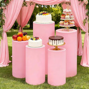 Party cylindrical display stand cover, metal cylindrical base display stand cover, round elastic base cover, suitable for birthdays and weddings.