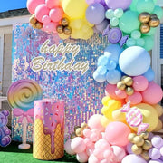 Spangle Shimmer Sequin Wall Panel Backdrops (24 panels) Iridescent Silver