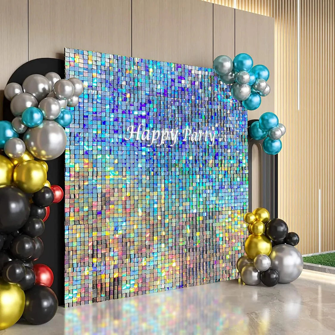 Spangle Shimmer Sequin Wall Panel Backdrops (24 panels) Dreamy Blue