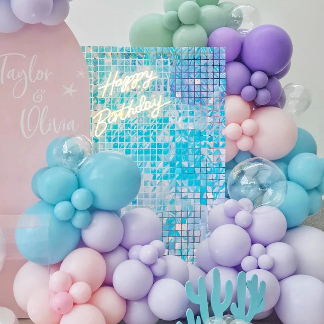 Spangle Shimmer Sequin Wall Panel Backdrops (24 panels) Dreamy Blue