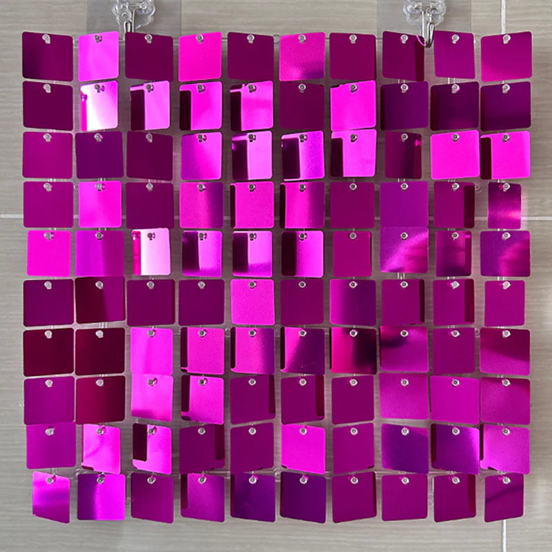 Spangle Shimmer Sequin Wall Panel Backdrops (24 panels) Rose Red