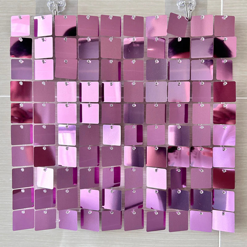 Spangle Shimmer Sequin Wall Panel Backdrops (24 panels) Light Pink