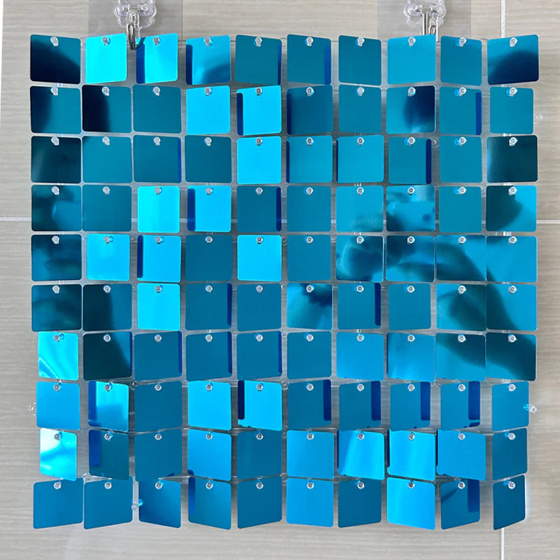 Spangle Shimmer Sequin Wall Panel Backdrops (24 panels) Lake Blue