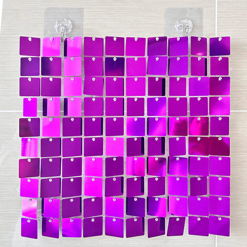 Spangle Shimmer Sequin Wall Panel Backdrops (24 panels) Purple