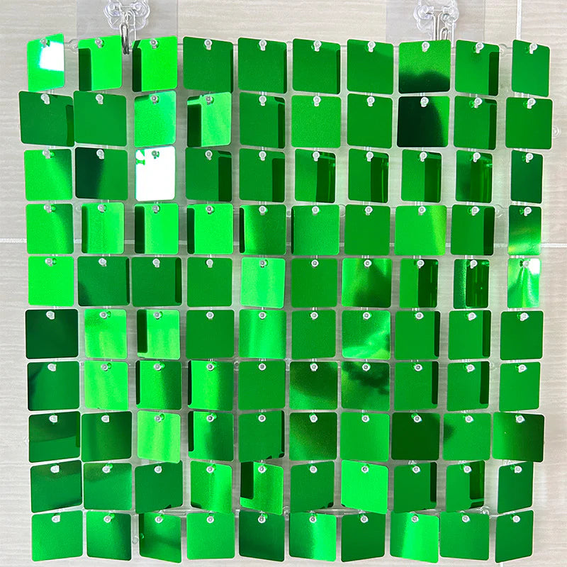 Spangle Shimmer Sequin Wall Panel Backdrops (24 panels) Green