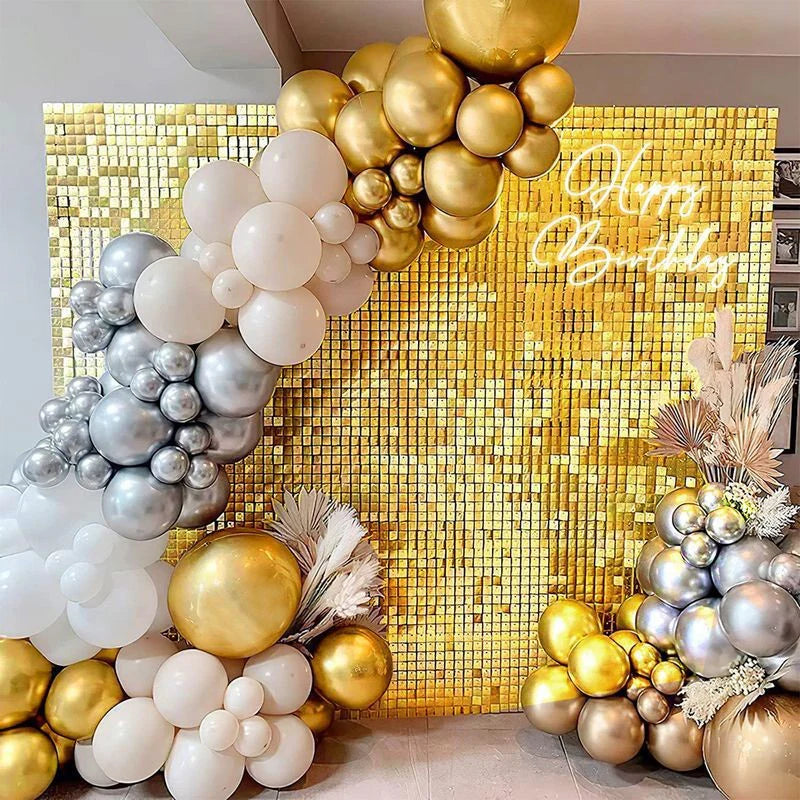 Spangle Shimmer Sequin Wall Panel Backdrops (24 panels) Gold