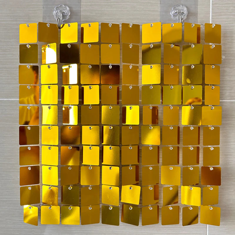 Spangle Shimmer Sequin Wall Panel Backdrops (24 panels) Gold